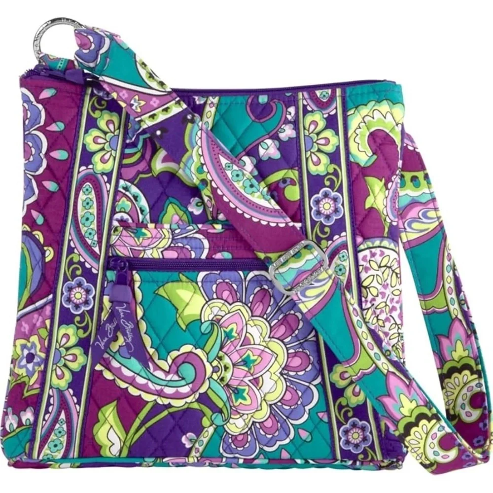 Vera Bradley Quilted Hipster Crossbody Paisley Purse/Bag - Picture 1 of 10